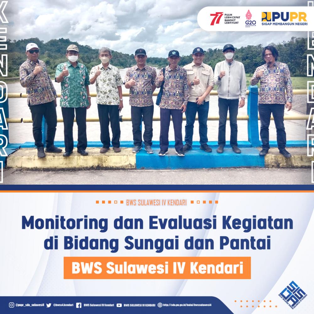 Monitoring dan Evaluasi Kegiatan di Bidang Sungai dan Pantai BWS Sulawesi IV Kendari